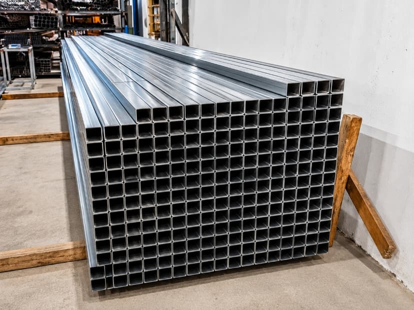 Stacked Structural Square Pipes
